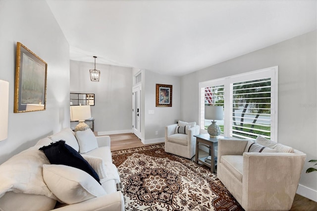 4844 14th Ave E, Bradenton, FL 34208 - living area with baseboards and wood finished floors