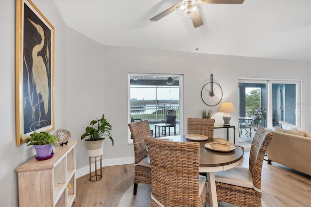 4844 14th Ave E, Bradenton, FL 34208 - dining space with ceiling fan, healthy amount of natural light, and light wood finished floors