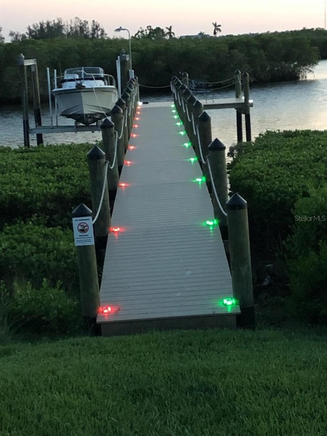 4844 14th Ave E, Bradenton, FL 34208 - dock featuring a water view and a yard