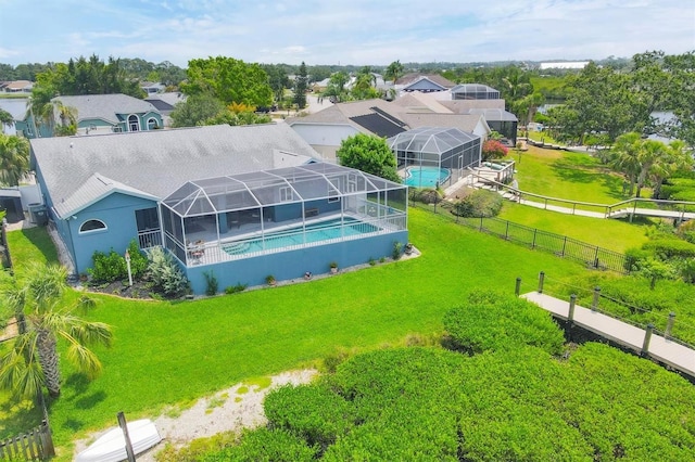 4844 14th Ave E, Bradenton, FL 34208 - aerial perspective of suburban area featuring a pool