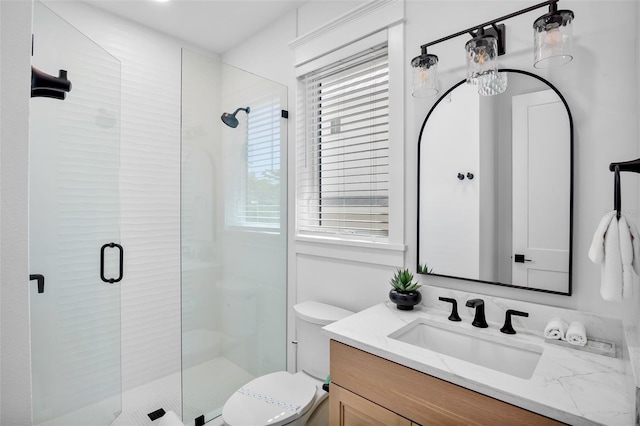 135 Avenida Veneccia, Sarasota, FL 34242 - full bathroom with vanity, a stall shower, and plenty of natural light