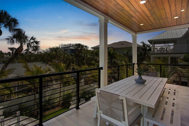 135 Avenida Veneccia, Sarasota, FL 34242 - view of balcony at dusk