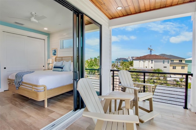 135 Avenida Veneccia, Sarasota, FL 34242 - bedroom featuring wood finished floors, recessed lighting, and wood ceiling