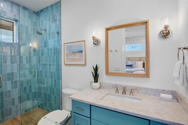 135 Avenida Veneccia, Sarasota, FL 34242 - ensuite bathroom featuring vanity and tiled shower