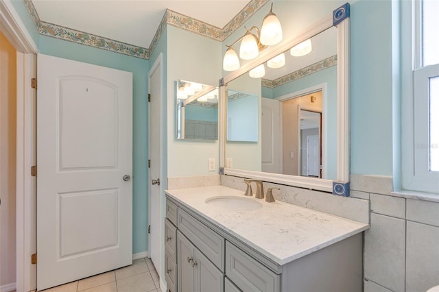 4375 Tortoise Rd, Venice, FL 34293 - bathroom featuring vanity, tile patterned floors, and healthy amount of natural light