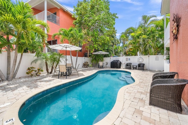 308 Canal Rd, Sarasota, FL 34242 - view of pool with a patio area and a fenced backyard