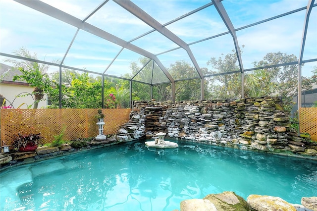 5905 32nd St E, Ellenton, FL 34222 - view of swimming pool with a lanai