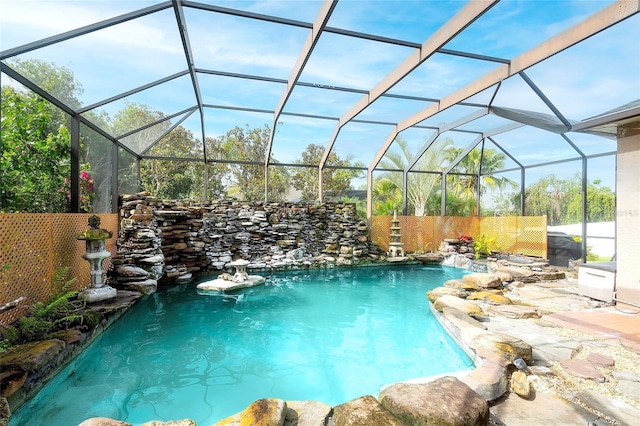 5905 32nd St E, Ellenton, FL 34222 - view of pool featuring glass enclosure