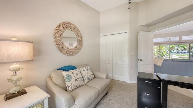 5698 Country Walk Ln, Sarasota, FL 34233 - living area with light colored carpet and baseboards