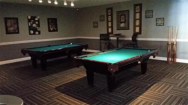 2650 Coconut Bay Ln Unit 521, Sarasota, FL 34237 - playroom with billiards table, carpet floors, and baseboards