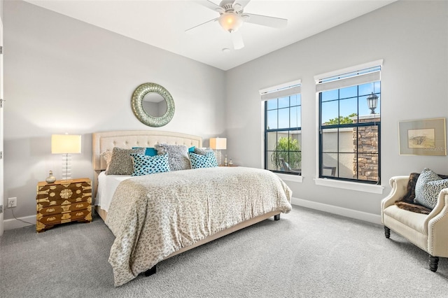 5011 Tivoli Run, Bradenton, FL 34211 - bedroom featuring carpet, baseboards, and a ceiling fan