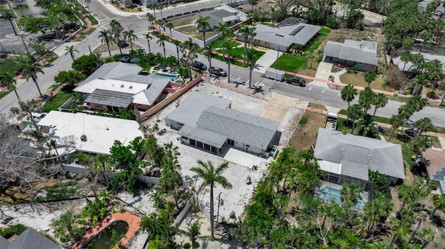 130 N Adams Dr, Sarasota, FL 34236 - aerial view of property and surrounding area with nearby suburban area