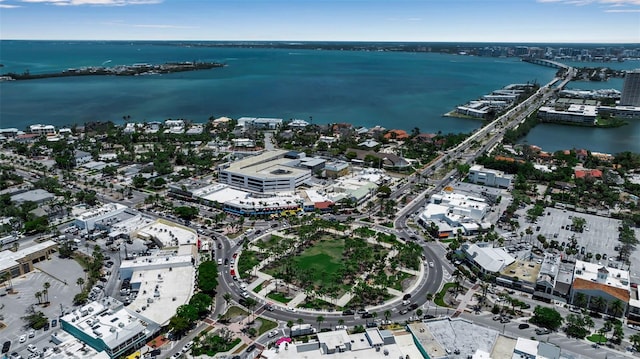 130 N Adams Dr, Sarasota, FL 34236 - aerial view of property and surrounding area with a large body of water
