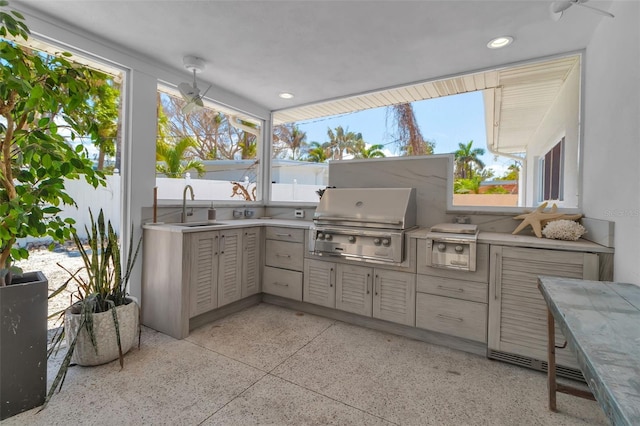 130 N Adams Dr, Sarasota, FL 34236 - view of patio / terrace with a sink