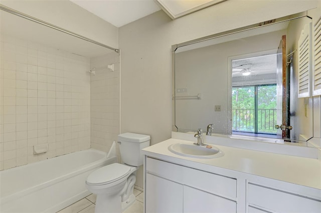 933 Sunridge Way Unit B5, Sarasota, FL 34234 - full bath with vanity, tile patterned floors, and shower / tub combination