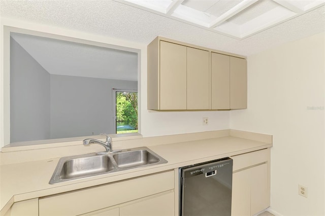 935 Sunridge Way Unit B4, Sarasota, FL 34234 - kitchen with dishwasher, cream cabinetry, and light countertops