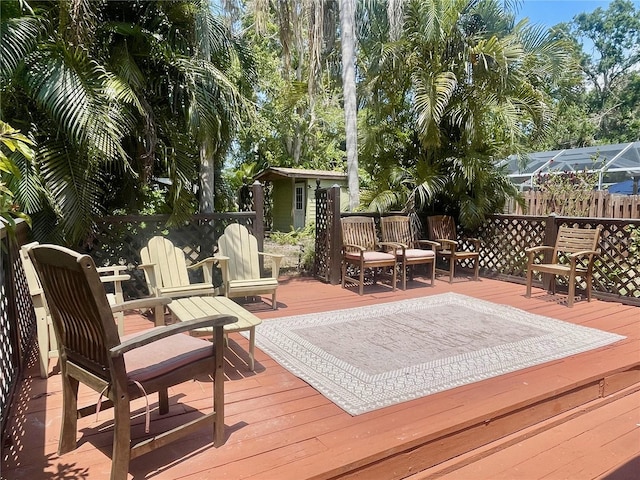 4042 S Lockwood Ridge Rd, Sarasota, FL 34231 - view of wooden terrace