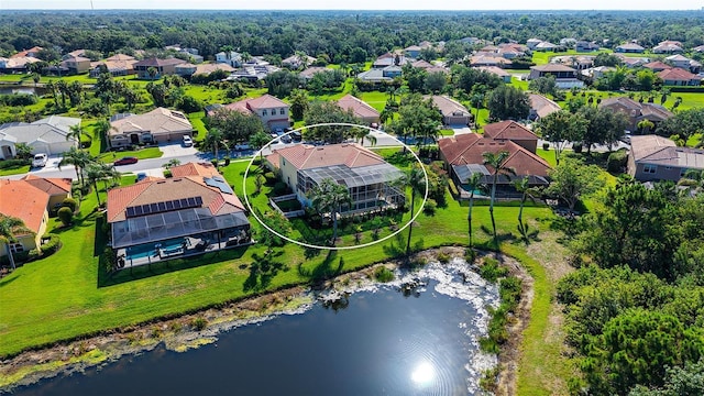 12520 Natureview Cir, Bradenton, FL 34212 - aerial perspective of suburban area featuring a nearby body of water