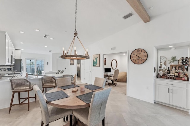 14257 Heritage Landing Blvd Unit 1122, Punta Gorda, FL 33955 - dining space featuring light tile patterned flooring, recessed lighting, baseboards, and a chandelier