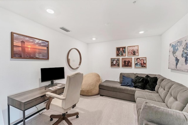 14257 Heritage Landing Blvd Unit 1122, Punta Gorda, FL 33955 - office area with recessed lighting and carpet flooring