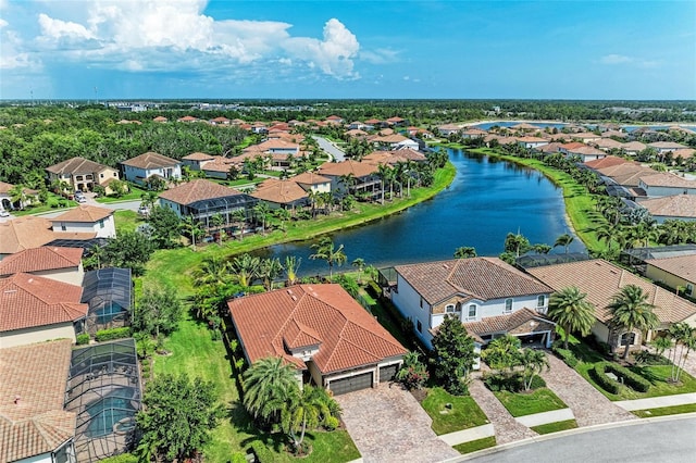 5511 Foxfire Run, Lakewood Ranch, FL 34211 - aerial view of residential area featuring a large body of water
