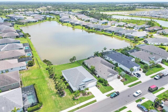 13549 Old Creek Ct, Parrish, FL 34219 - aerial view of residential area with a nearby body of water