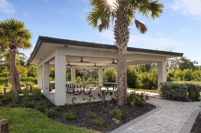 6239 Baywood Ct, Bradenton, FL 34211 - view of patio featuring a ceiling fan