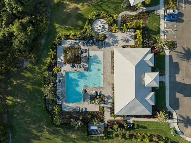6239 Baywood Ct, Bradenton, FL 34211 - drone / aerial view of a pool area