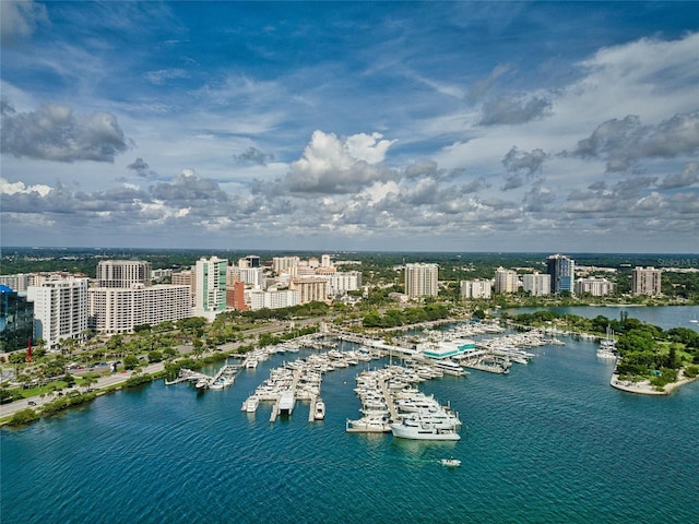 5074 Flagstone Dr, Sarasota, FL 34238 - view of urban area featuring a marina and a large body of water