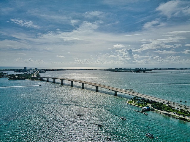 5074 Flagstone Dr, Sarasota, FL 34238 - water view featuring a notable bridge