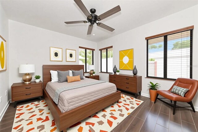 326 25th St W, Bradenton, FL 34205 - bedroom featuring baseboards, ceiling fan, and recessed lighting