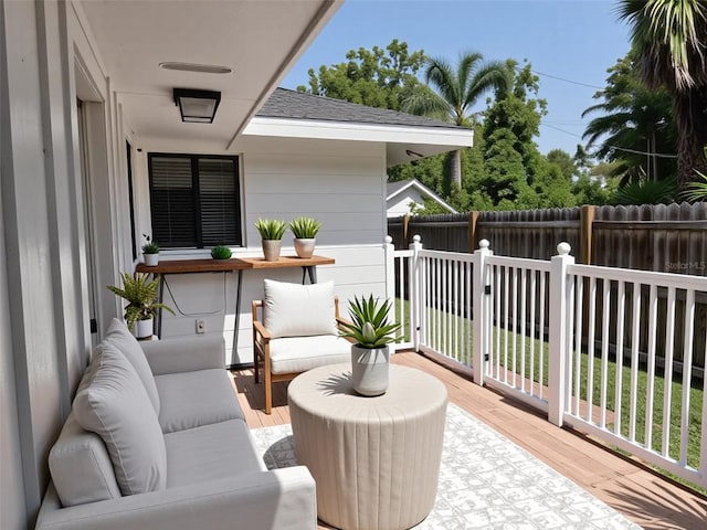 326 25th St W, Bradenton, FL 34205 - deck featuring an outdoor living space