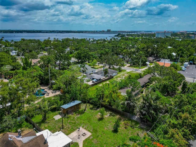 326 25th St W, Bradenton, FL 34205 - aerial view of residential area featuring a large body of water and a notable bridge