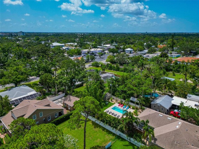 326 25th St W, Bradenton, FL 34205 - aerial perspective of suburban area featuring a pool area