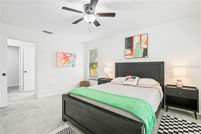 4253 Prairie View Dr, Sarasota, FL 34232 - bedroom with ceiling fan and baseboards