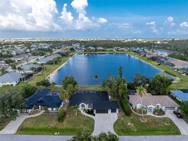 10055 Franklin Dr, Englewood, FL 34224 - aerial view of property and surrounding area with a large body of water and nearby suburban area