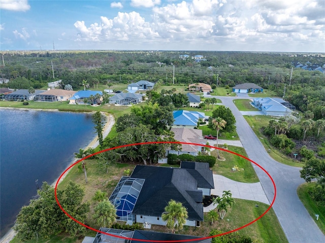 10055 Franklin Dr, Englewood, FL 34224 - aerial perspective of suburban area with a nearby body of water