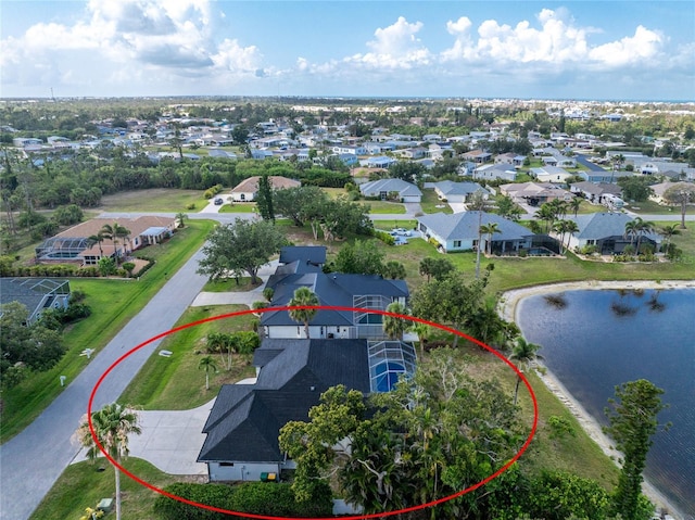 10055 Franklin Dr, Englewood, FL 34224 - aerial view of residential area with a nearby body of water