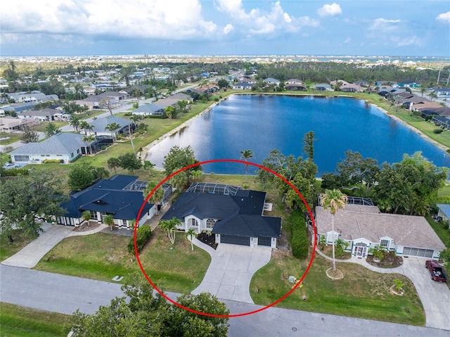 10055 Franklin Dr, Englewood, FL 34224 - aerial perspective of suburban area featuring a nearby body of water
