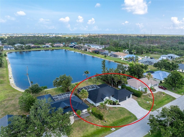 10055 Franklin Dr, Englewood, FL 34224 - aerial view of residential area with a large body of water
