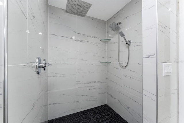 10055 Franklin Dr, Englewood, FL 34224 - full bath featuring a marble finish shower and marble finish floors