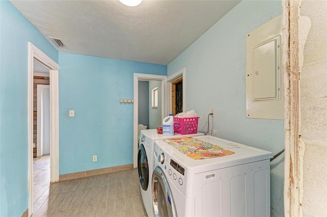 2726 Desoto Rd, Sarasota, FL 34234 - washroom with washer and dryer, electric panel, and baseboards