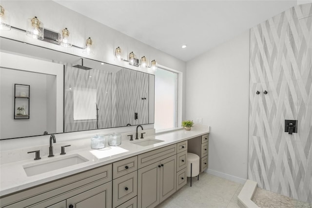 1527 Buoy Ln, Osprey, FL 34229 - full bath featuring double vanity, walk in shower, and baseboards