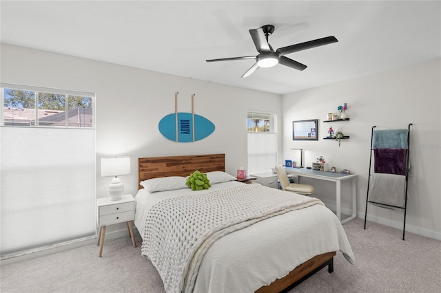 1527 Buoy Ln, Osprey, FL 34229 - bedroom with carpet floors, baseboards, and a ceiling fan