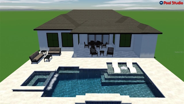 501 Maraviya Blvd, Nokomis, FL 34275 - view of pool with a patio area and a pool with connected hot tub