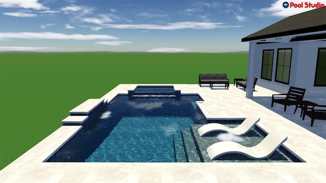501 Maraviya Blvd, Nokomis, FL 34275 - view of pool with a patio area and a pool with connected hot tub