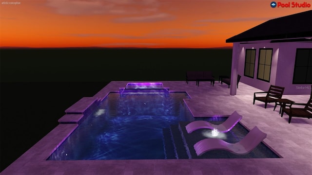 501 Maraviya Blvd, Nokomis, FL 34275 - view of swimming pool featuring an in-ground hot tub and a patio