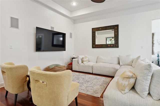 4696 Del Sol Blvd, Sarasota, FL 34243 - living room with wood finished floors and recessed lighting