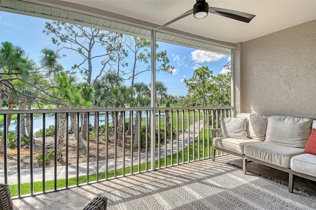 9540 High Gate Dr Unit 1422, Sarasota, FL 34238 - sunroom / solarium with a water view