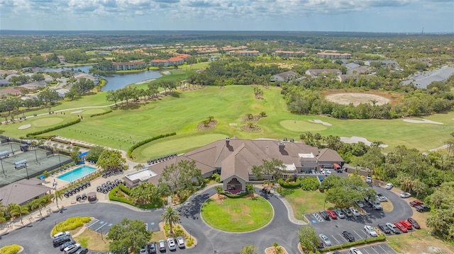 9540 High Gate Dr Unit 1422, Sarasota, FL 34238 - drone / aerial view of a nearby body of water and a golf club